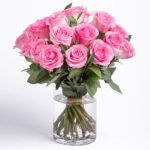 Beautiful Pink Roses In A Vase