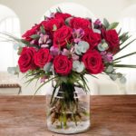 Dazzling Romance of Red Roses In Vase