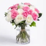 Lovely Pink and White Roses