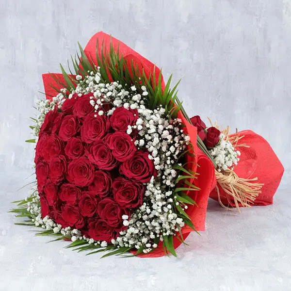 Beauty Of Red Roses - JuneFlowers