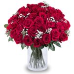 Romance of 35 Red Roses with Vase