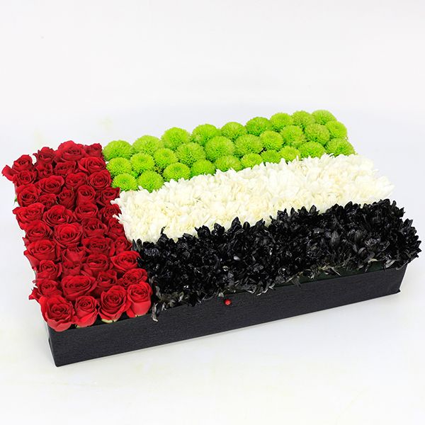 UAE Flag Arrangement in Box Buy Flowers Online in Dubai