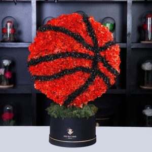 Basketball inspired Flower arrangement