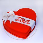 Heart Fondant Chocolate Cake by June Flowers