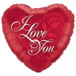 I Love You – Red Heart Balloon by June Flowers