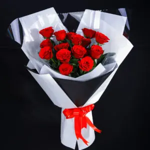 Lovely Red Rose Bouquet by June Flowers