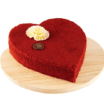 Red Velvet Heart Cake by Black Tulip Flowers